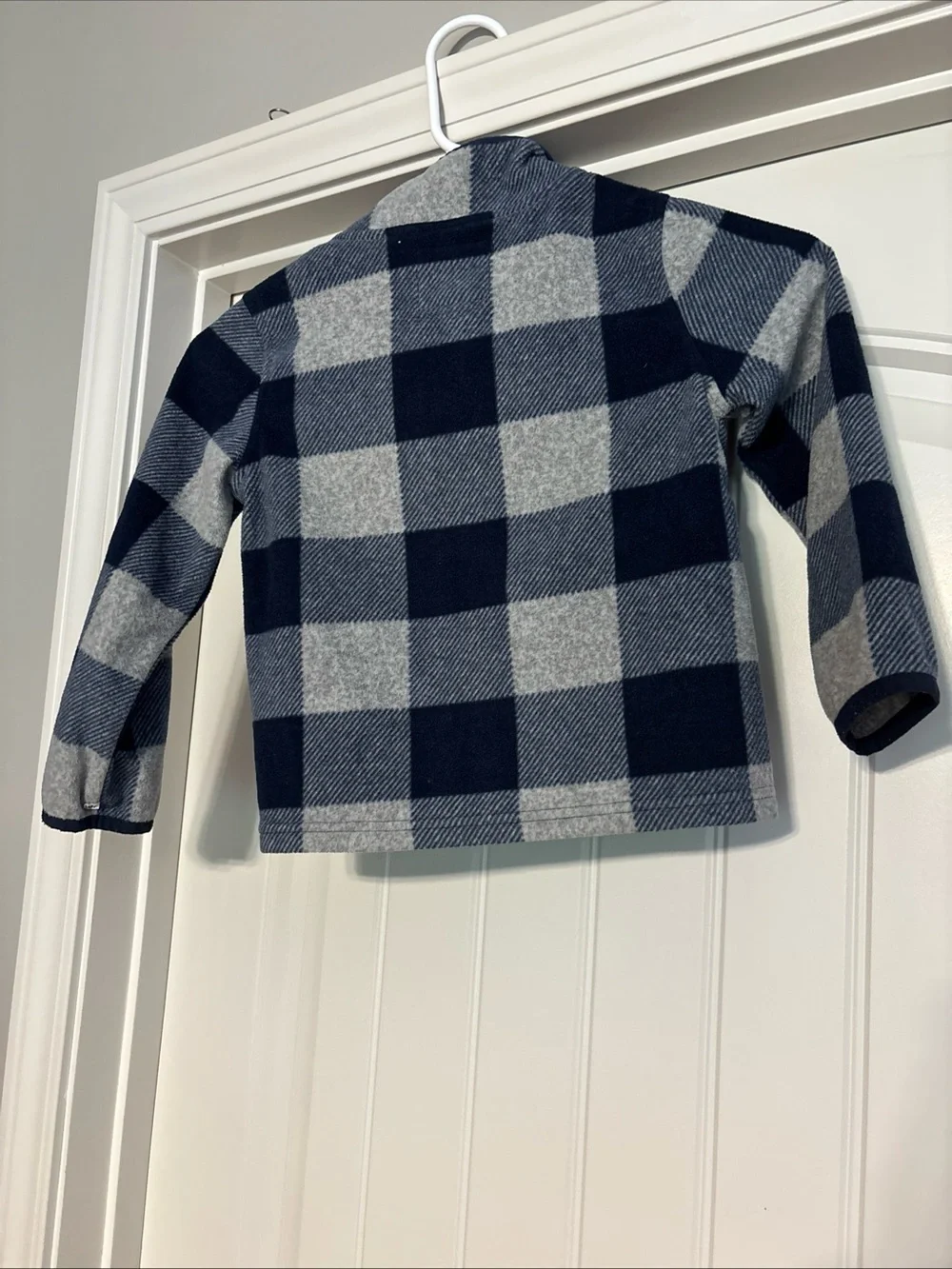 OshKosh B'gosh Navy & Gray Buffalo Plaid Zip-Up